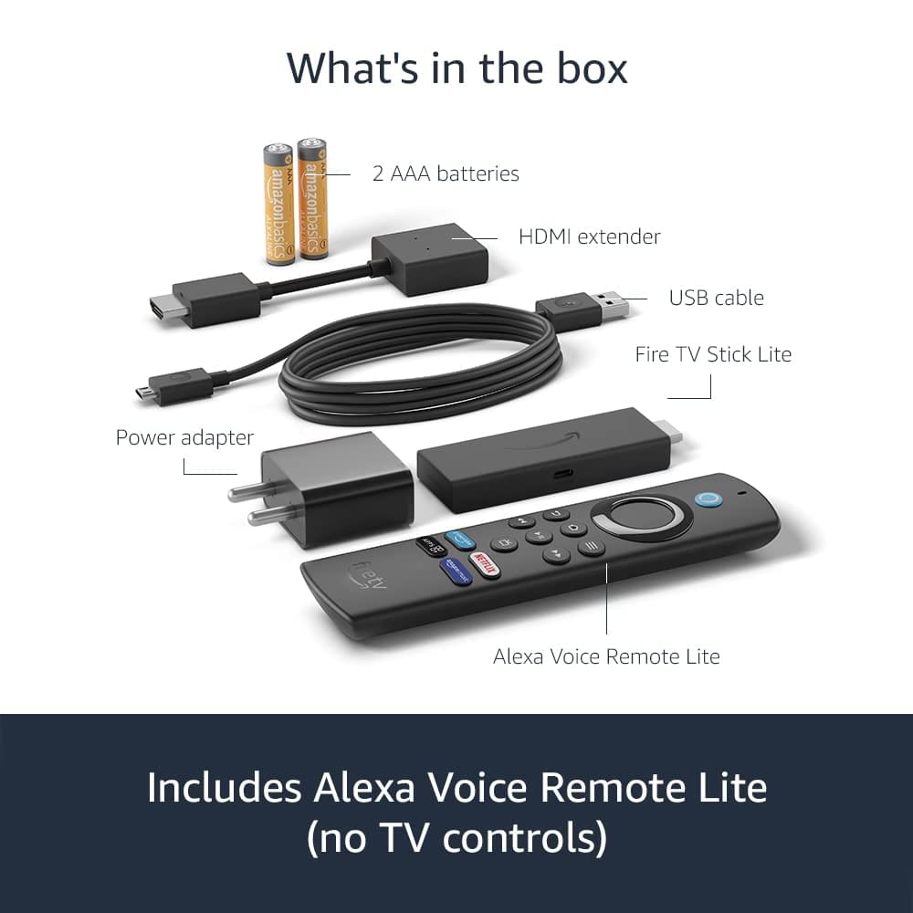Amazon Fire TV Stick Lite with all-new Alexa Voice Remote Lite (no TV controls), HD streaming device | Now with App controls 5 51QkvuXC UL. SL1000